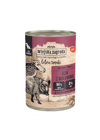 12x400g Wiejska Zagroda Dog wild zwijn met rund natvoer voor honden