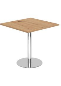 Hammerbacher, Schreibtisch, Besprechungstisch 80x80cm Asteiche/Chrom (80 x 80 cm)