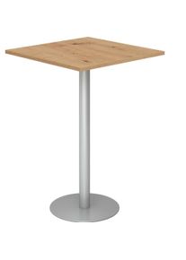 Hammerbacher, Bartisch, Stehtisch 80x80cm Asteiche/Silber (80 x 80 x 111 cm)