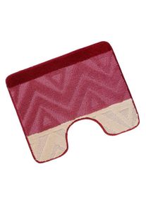Bellatex Fürdőszoba szőnyeg Bany kivágássalChevron burgundy, 60 x 50 cm