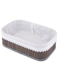 Altom Bambusz tároló kosár csipkével, 25 x 15 x 8cm, S