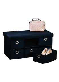 Kesper 15954 Kárpitozott komód 6 rekesz, fekete,76 x 38 x 38 cm, fekete