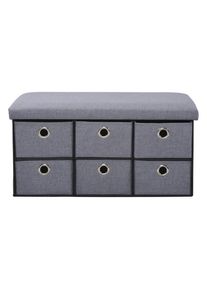 Kesper 15950 Kárpitozott komód 6 rekesszel,világosszürke, 76 x 38 x 38 cm, világosszürke