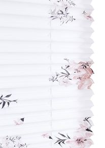 Plisségordijn met bloemenprint - wit - maat 130x80 cm - bonprix