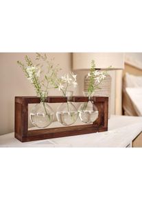 Vazenset met houder - kleurloos - maat 10x28 cm - bonprix