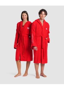arena Bathrobe - Unisex - Red-white - Size: L - arena Zeppelin Light Robe