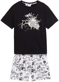 Shorty aus reiner Baumwolle (2-tlg. Set), weiß, Größe 140/146, mit Baumwolle, bonprix