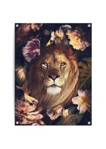 Reinders! Poster Jungle leeuw Outdoor voor tuin of balkon deurposters bruin