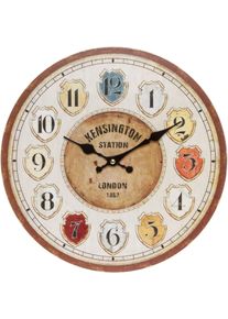 MyFlair Möbel & Accessoires Wandklok "Wanja" wit, rond, ø 34 cm, decoratief in keuken & woonkamer (1-delig) klokken & wekkers wit