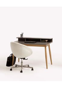 WOODMAN Bureau FRANCY in scandinavisch design, 120 cm breed bureaus grijs