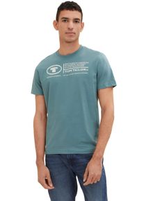 Tom Tailor Shirt met print Tom Tailor heren T-shirt, frontprint heren t-shirts maat XXXL groen