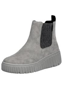 Rieker Chelsea-boots , instaplaarzen, wedge enkellaars met trekband dames chelsea boots maat 36 grijs