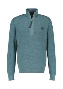 Lerros Schipperstrui gemêleerd, met logo-badge heren pullovers maat L blauw