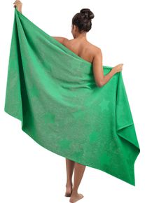 wäschepur unisex Saunahanddoek grasgroen Maat 70x200 cm - Saunahanddoek