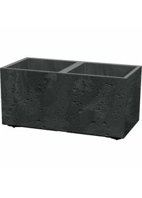 Kvetináč SIERRA CASE BETON EFFECT 57,7 cm, čierna, S