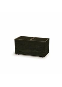 Kvetináč MADERA SQUARE ECO WOOD 57,7 cm,tmavohnedý, S