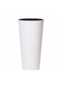 Kvetináč TUBUS SLIM s vložkou 30 cm, biela matná