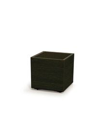 Kvetináč MADERA SQUARE ECO WOOD 38,5 cm,tmavohnedý, L
