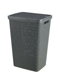 curver Kôš na špinavú bielizeň Jute 58 l, tm. šedá