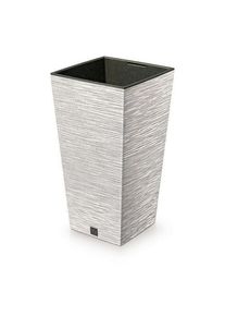 Kvetináč FURU SQUARE ECO WOOD s vložkou 30 cm,biela ECO, M