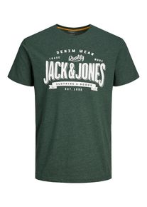 Jack & Jones JACK & JONES Koszulka dla mężczyzn nakrapiany zielony / biały Rozmiar XS