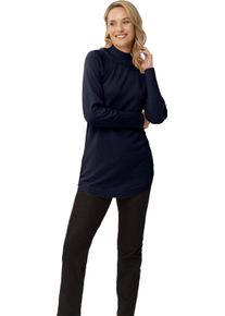 Damska Dlhý pulóver z čistej bavlny námornícka modrá veľkosť 56