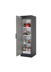 ASECOS Armario resistente al fuego para sustancias peligrosas FM/UL/ULC/tipo 90, 1 puerta, H x A x P 1953 x 599 x 615 mm, gris/gris