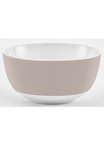 Van Well , Müslischale »Vario«, 6 tlg., aus Porzellan, spülmaschinen- und mikrowellengeeignet, Ø 14 cm , taupe, weiß