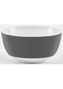 Van Well , Müslischale »Vario«, 6 tlg., aus Porzellan, spülmaschinen- und mikrowellengeeignet, Ø 14 cm , grau, weiß