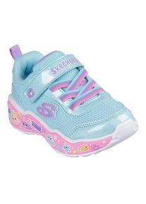Skechers , Lauflernschuh »PLAY SCENE-FUN SQUAD«, Sneaker mit bunten Motiven verziert, Größenschablone zum Download , türkis-multi , 26 , 26 ,...