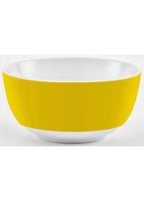Van Well , Müslischale »Vario«, 6 tlg., aus Porzellan, spülmaschinen- und mikrowellengeeignet, Ø 14 cm , gelb, weiß