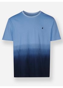 Herren Freizeitshirt mit Farbverlauf rundum in mittelblau ,Gr&ouml;&szlig;e 44/46, Witt, 100% Baumwolle
