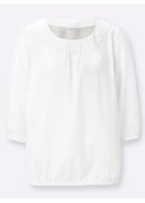 Damen Schlupf-Bluse im Jacquard-Dessin in champagner ,Gr&ouml;&szlig;e 36, WITT, 100% Polyester