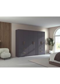 Rauch Drehtürenschrank »Skandi« - 271x54x210cm - grau - Holz