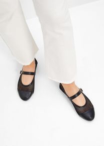 bonprix Mujer, Bailarina, negro, 42