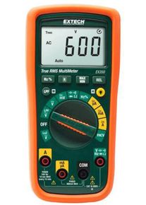 Extech EX350 Hand-Multimeter TRMS NCV-Detektor Kalibriert nach Werksstandard ohne Zertifikat CATIII 600V grün orange