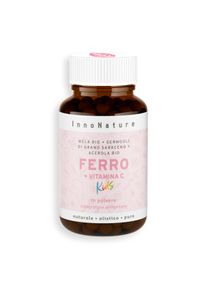 Ferro per bambini in polvere: mela bio, germogli di grano saraceno & acerola bio | 100% ingredienti naturali e vegani