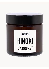 L:A BRUKET Świeca zapachowa Hinoki (cytrusy, czarny pieprz) Brązowy Szkło Ø 5 x W 6 cm