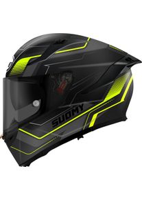Suomy Speedstar 2 Visual, full face helmet , color: Matt Black/Dark Grey/Neon-Yellow , size: L