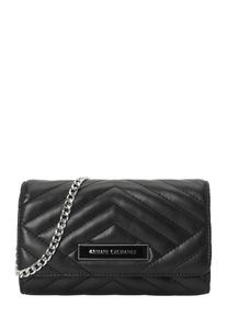 Armani Exchange Dames Clutch zwart / zilver One Size