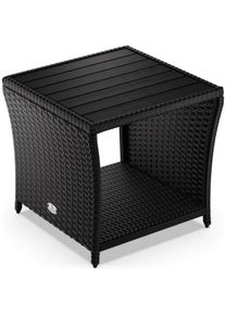 Casaria Mesa auxiliar jardín negra 45x45x40cm