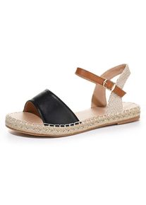 C'M Espadrilles zwart/lichtbruin - 59% | Maat: 37 |