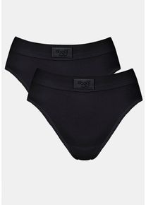 Sloggi Tai-Slip »Double Comfort«, (2er Pack), elastisch, hoher Beinausschnitt, Baumwollmix, sportlicher Look
