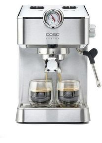 CASO GERMANY Caso Espresso Gourmet Siebträger Kaffeemaschine | silber