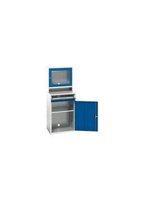 Bott Industrial Computer Cabinet with Cupboard and Shelf, 75kg, 550mm x 650mm x 1.65m - 16928001.11