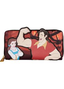 Loungefly, Damen, Portemonnaie, Disney Beauty and the Beast Villains Gaston Scene wallet, Rot