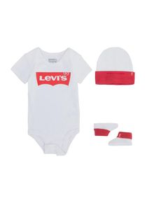 Levi's Kids Salopetă/Body 'Classic Batwing Infant 3pc Set' alb, Mărimea 56-68