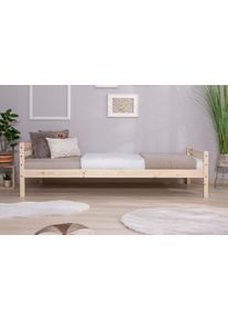 Ticaa Jugendbett Futonbett in diversen Breiten in beige, Größe Liegefläche B/L: 90 cm x 200 cm