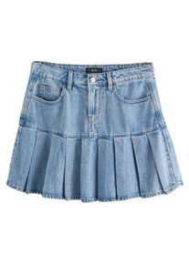 next Kjol bl&aring; denim Storlek 44