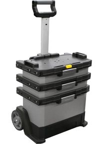 Stanley FatMax Werkzeugbox Werkzeugtrolley fahrbar abschlie&szlig;bar 56,8x89,3x38,9cm grau schwarz